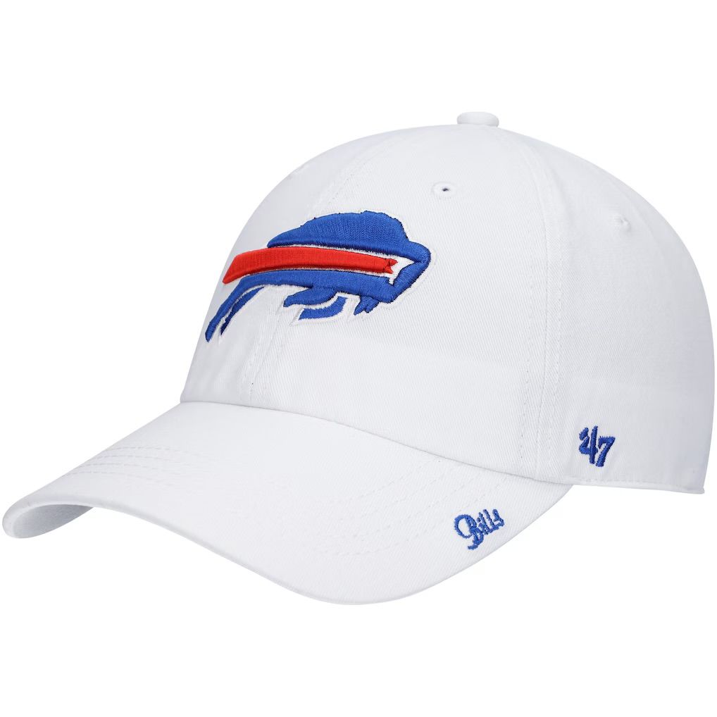 Buffalo Bills Women's White Miata 47 Brand Clean Up Adjustable Hat Buffalo Bills Women's White Miata 47 Brand Clean Up Adjustable Hat