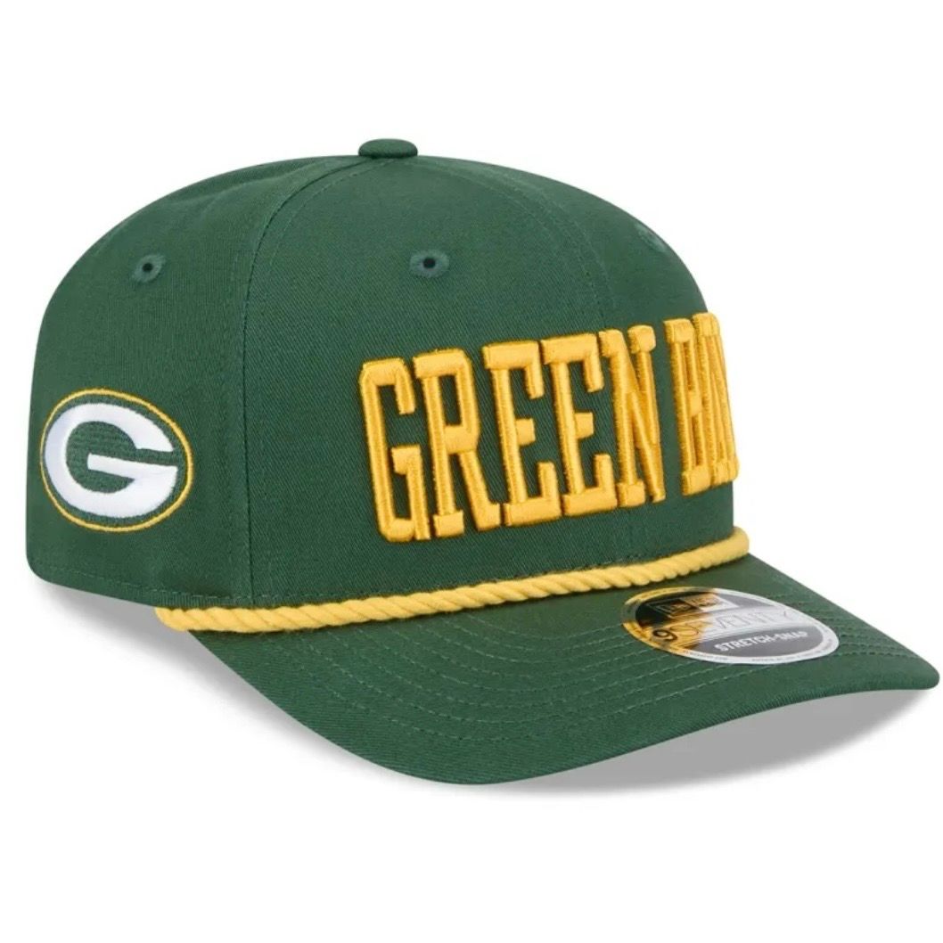 Green Bay Packers Men's Green Wordmark New Era 9Seventy Stretch-Snap Hat Green Bay Packers Men's Green Wordmark New Era 9Seventy Stretch-Snap Hat