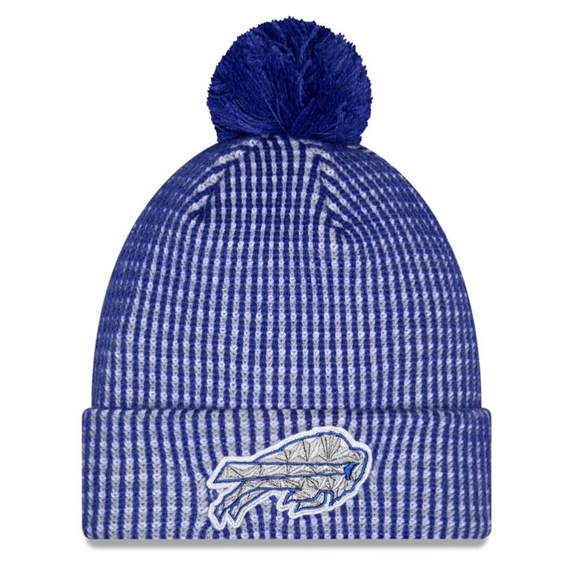Buffalo Bills Men’s Blue 2026 Rivalry New Era Cuffed Pom Knit Hat Buffalo Bills Men’s Blue 2026 Rivalry New Era Cuffed Pom Knit Hat