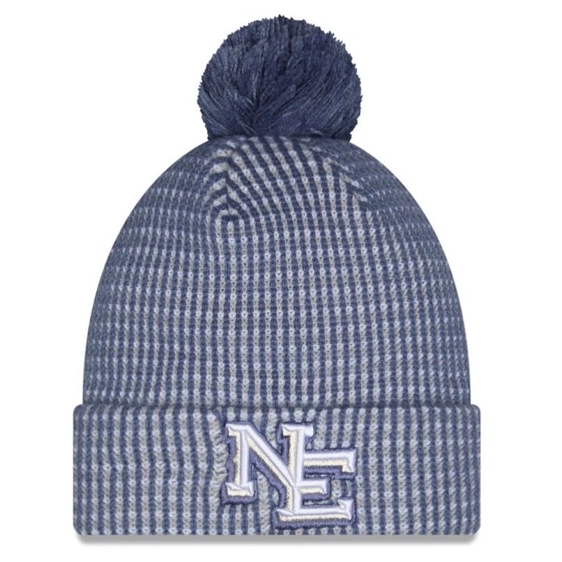 New England Patriots Men’s Blue 2026 Rivalry New Era Cuffed Pom Knit Hat New England Patriots Men’s Blue 2026 Rivalry New Era Cuffed Pom Knit Hat