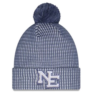 New England Patriots Men’s Blue 2026 Rivalry New Era Cuffed Pom Knit Hat