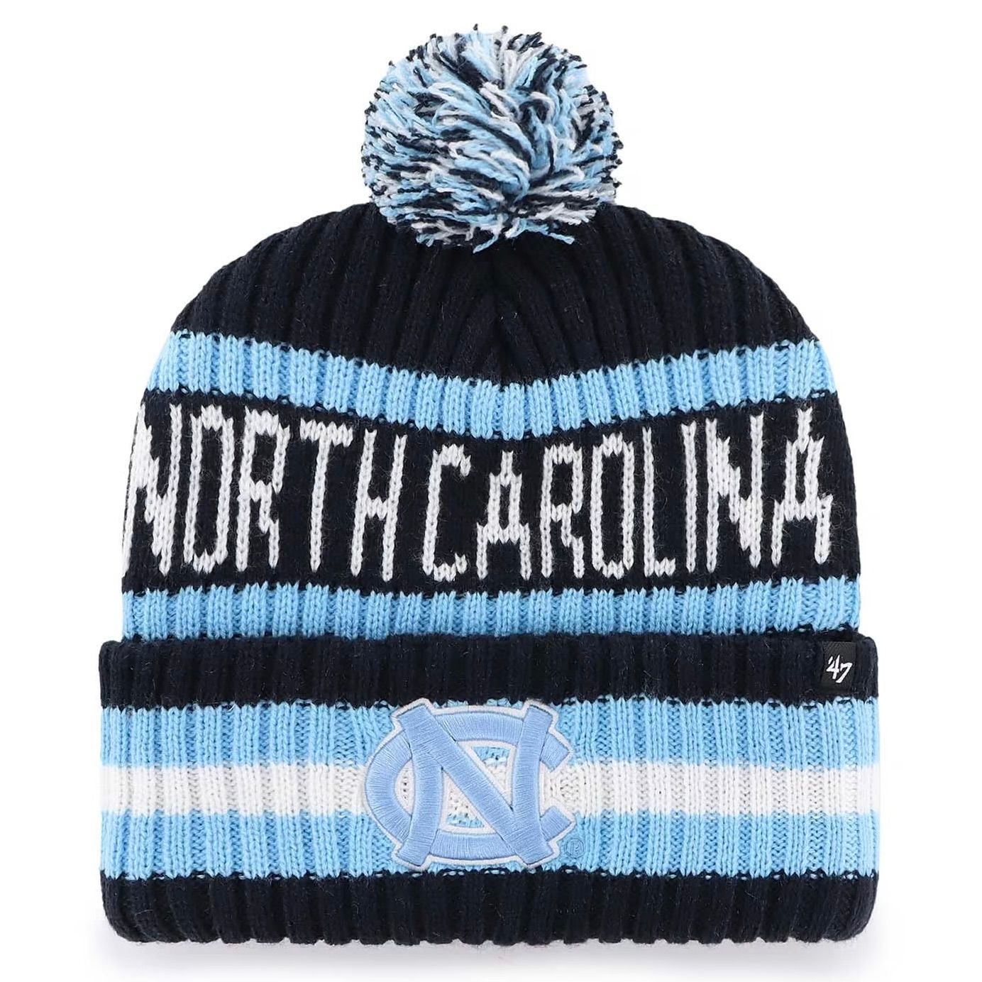 North Carolina Tar Heels Men’s Blue 47 Bering Cuffed Pom Knit Hat North Carolina Tar Heels Men’s Blue 47 Bering Cuffed Pom Knit Hat