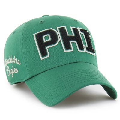Philadelphia Eagles Men’s Kelly Green Zoey 47 Brand Clean Up Adjustable Hat