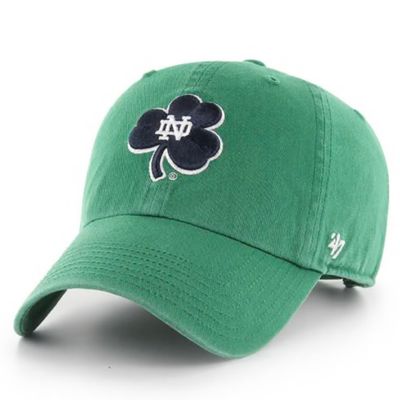 Notre Dame Fighting Irish Men’s Green 47 Brand Clean Up Adjustable Hat Notre Dame Fighting Irish Men’s Green 47 Brand Clean Up Adjustable Hat