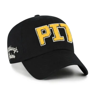 Pittsburgh Steelers Men’s Black Zoey 47 Brand Clean Up Adjustable Hat