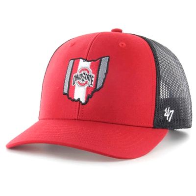 Ohio State Buckeyes Men’s Red Local 47 Brand Trucker Adjustable Hat Ohio State Buckeyes Men’s Red Local 47 Brand Trucker Adjustable Hat