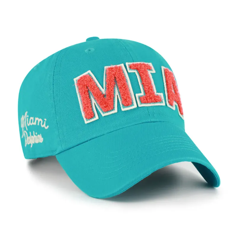 Miami Dolphins Men's Aqua Zoey 47 Brand Clean Up Adjustable Hat Miami Dolphins Men's Aqua Zoey 47 Brand Clean Up Adjustable Hat