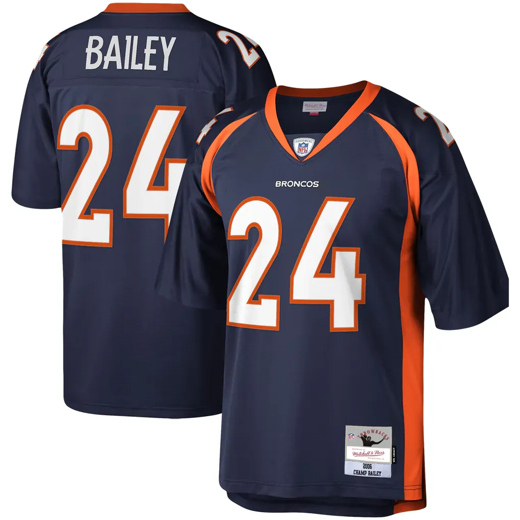 Denver Broncos Champ Bailey 2006 Navy Blue Mitchell & Ness Men's Legacy Jersey Denver Broncos Champ Bailey 2006 Navy Blue Mitchell & Ness Men's Legacy Jersey