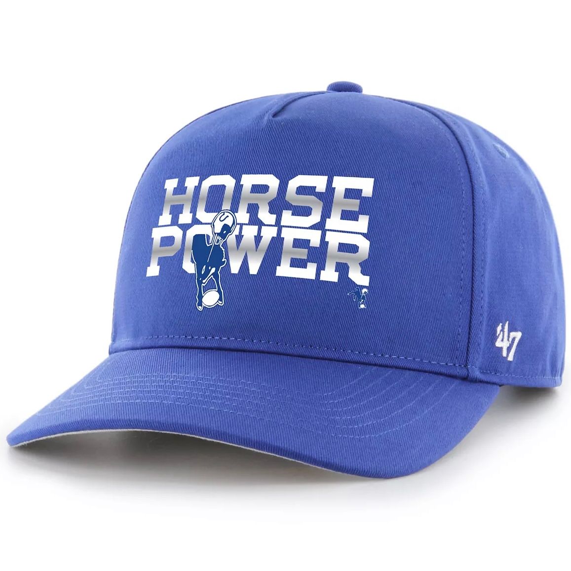 Indianapolis Colts Men’s Blue Horse Power 47 Hitch Snapback Hat
