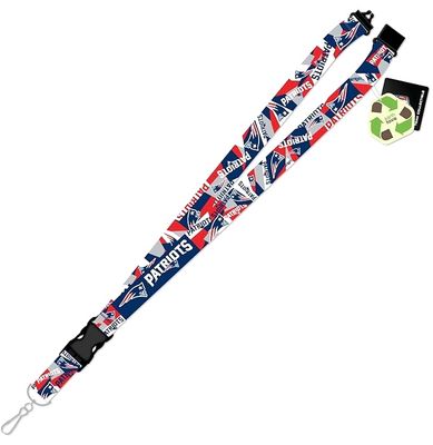 New England Patriots Shattered 1 New England Patriots Shattered 1" Lanyard
