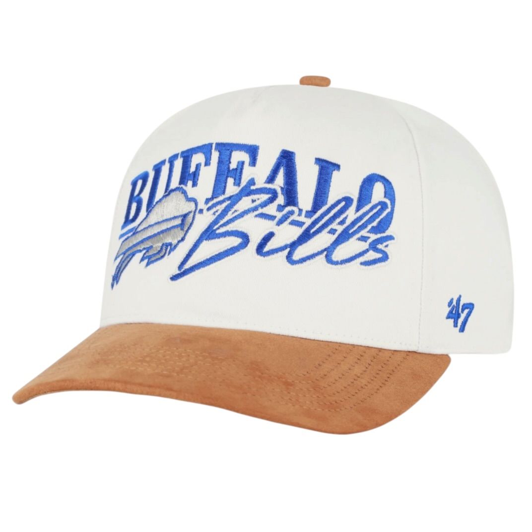Buffalo Bills Men's White Historic Scribe Line 47 Hitch Adjustable Hat