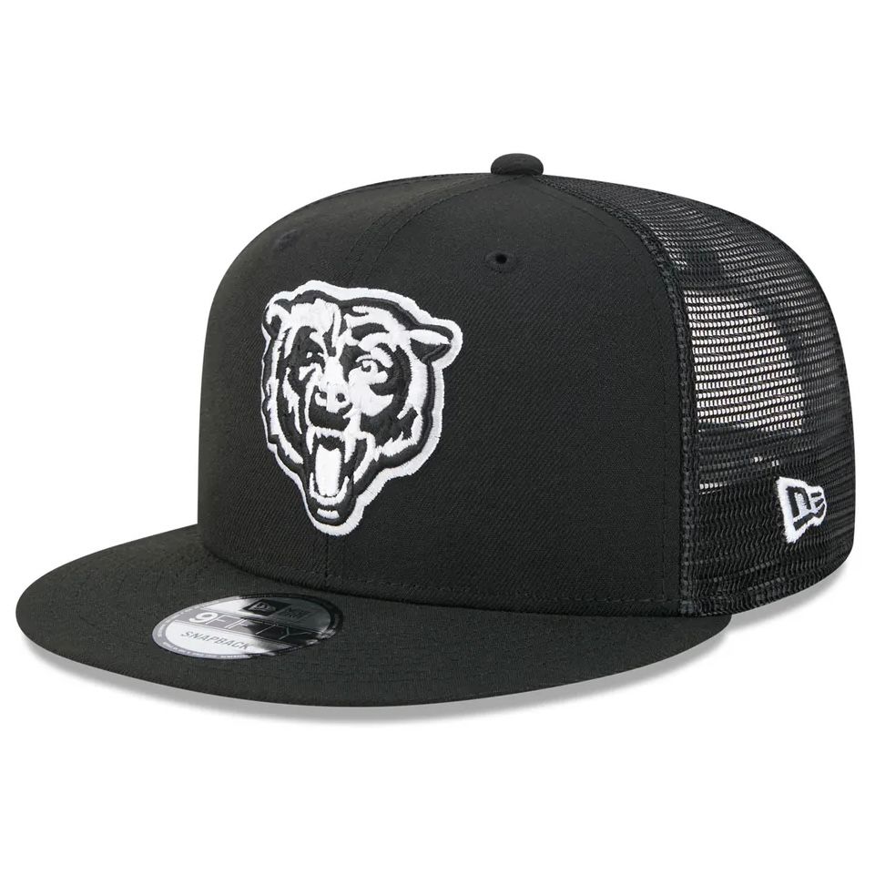 Chicago Bears Men's Black New Era Trucker 9FIFTY Snapback Hat