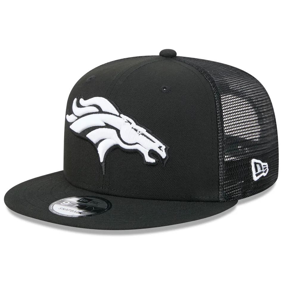 Denver Broncos Men's Black New Era Trucker 9FIFTY Snapback Hat Denver Broncos Men's Black New Era Trucker 9FIFTY Snapback Hat