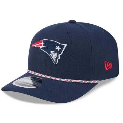 New England Patriots Men's Navy Multi-Rope New Era 9SEVENTY Stretch-Snap Hat