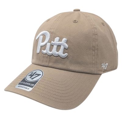 Pitt Panthers Men’s Khaki 47 Brand Clean Up Adjustable Hat