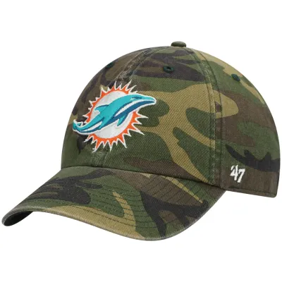 Miami Dolphins Men’s Camo 47 Brand Clean Up Adjustable Hat Miami Dolphins Men’s Camo 47 Brand Clean Up Adjustable Hat