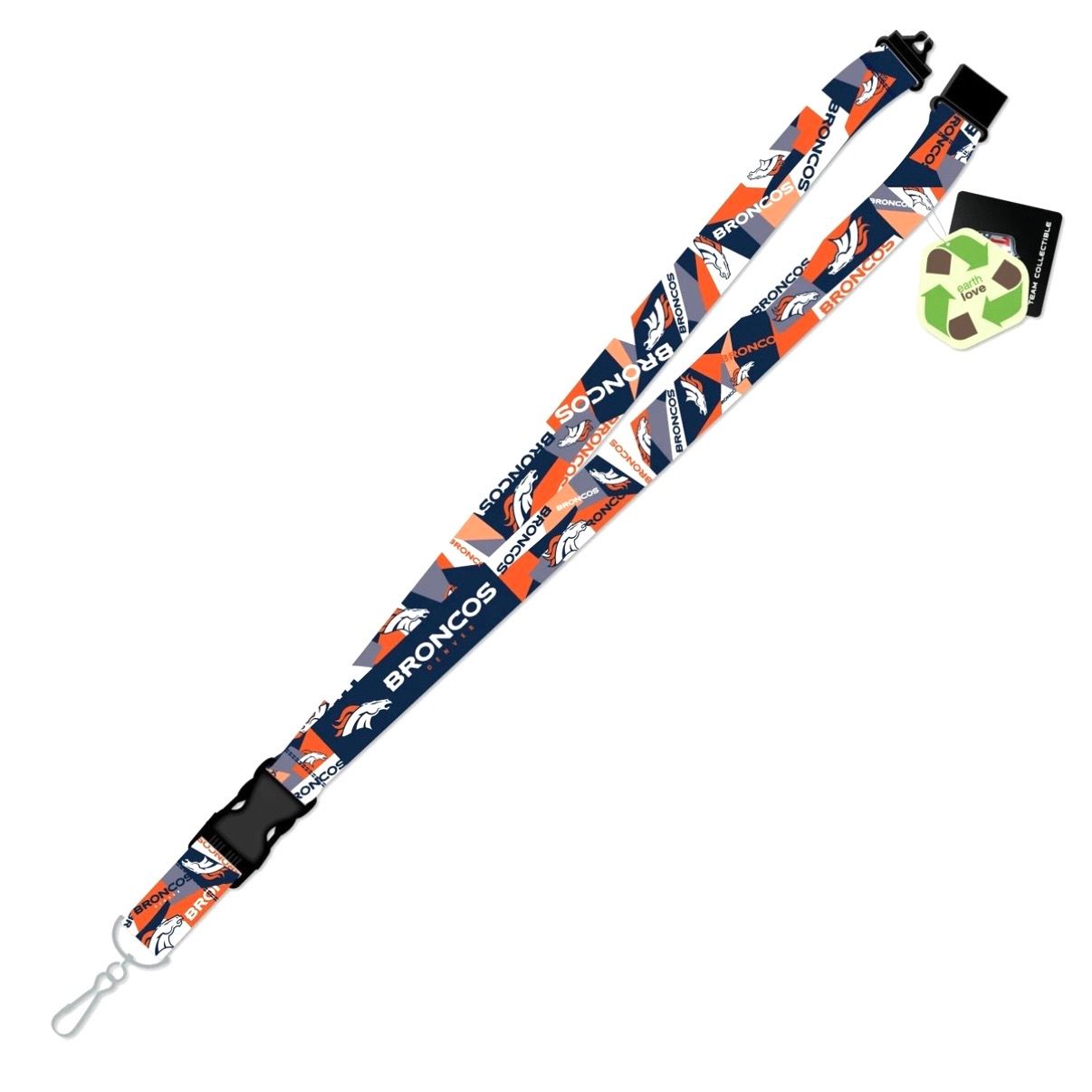Denver Broncos Shattered 1 Denver Broncos Shattered 1" Lanyard