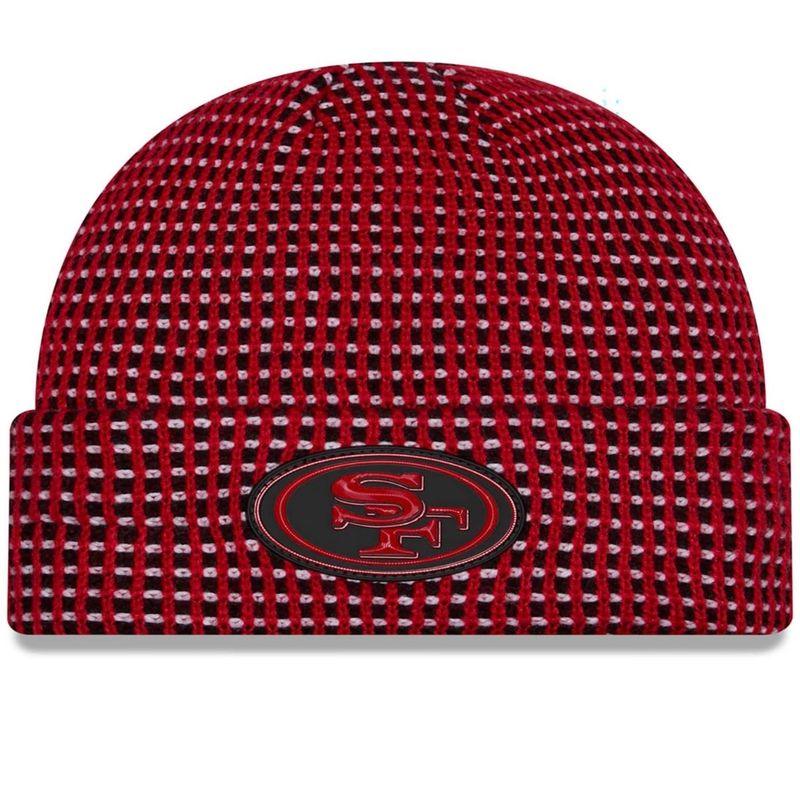 San Francisco 49ers Men's Red 2026 New Era Sideline Cuffed Knit Hat San Francisco 49ers Men's Red 2026 New Era Sideline Cuffed Knit Hat