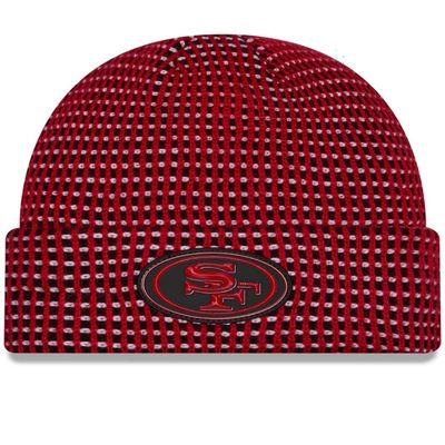 San Francisco 49ers Men's Red 2026 New Era Sideline Cuffed Knit Hat San Francisco 49ers Men's Red 2026 New Era Sideline Cuffed Knit Hat