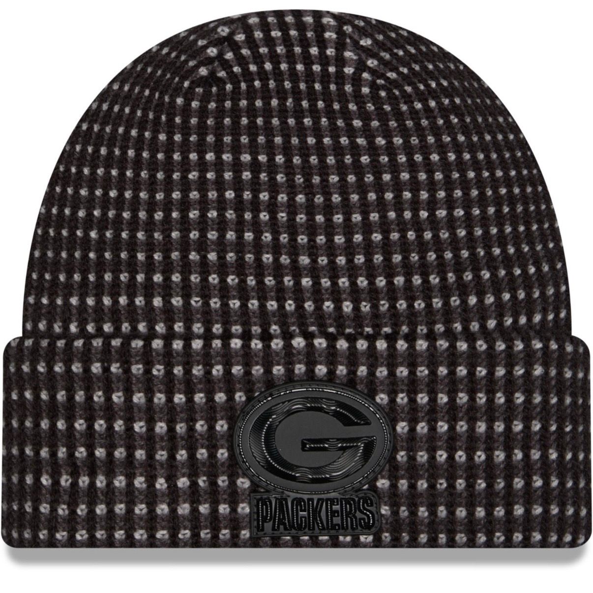 Green Bay Packers Men's Black 2026 New Era Sideline Cuffed Knit Hat Green Bay Packers Men's Black 2026 New Era Sideline Cuffed Knit Hat