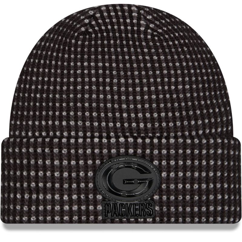 Green Bay Packers Men's Black 2026 New Era Sideline Cuffed Knit Hat Green Bay Packers Men's Black 2026 New Era Sideline Cuffed Knit Hat