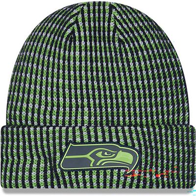 Seattle Seahawks Men's 2026 New Era Sideline Cuffed Knit Hat Seattle Seahawks Men's 2026 New Era Sideline Cuffed Knit Hat