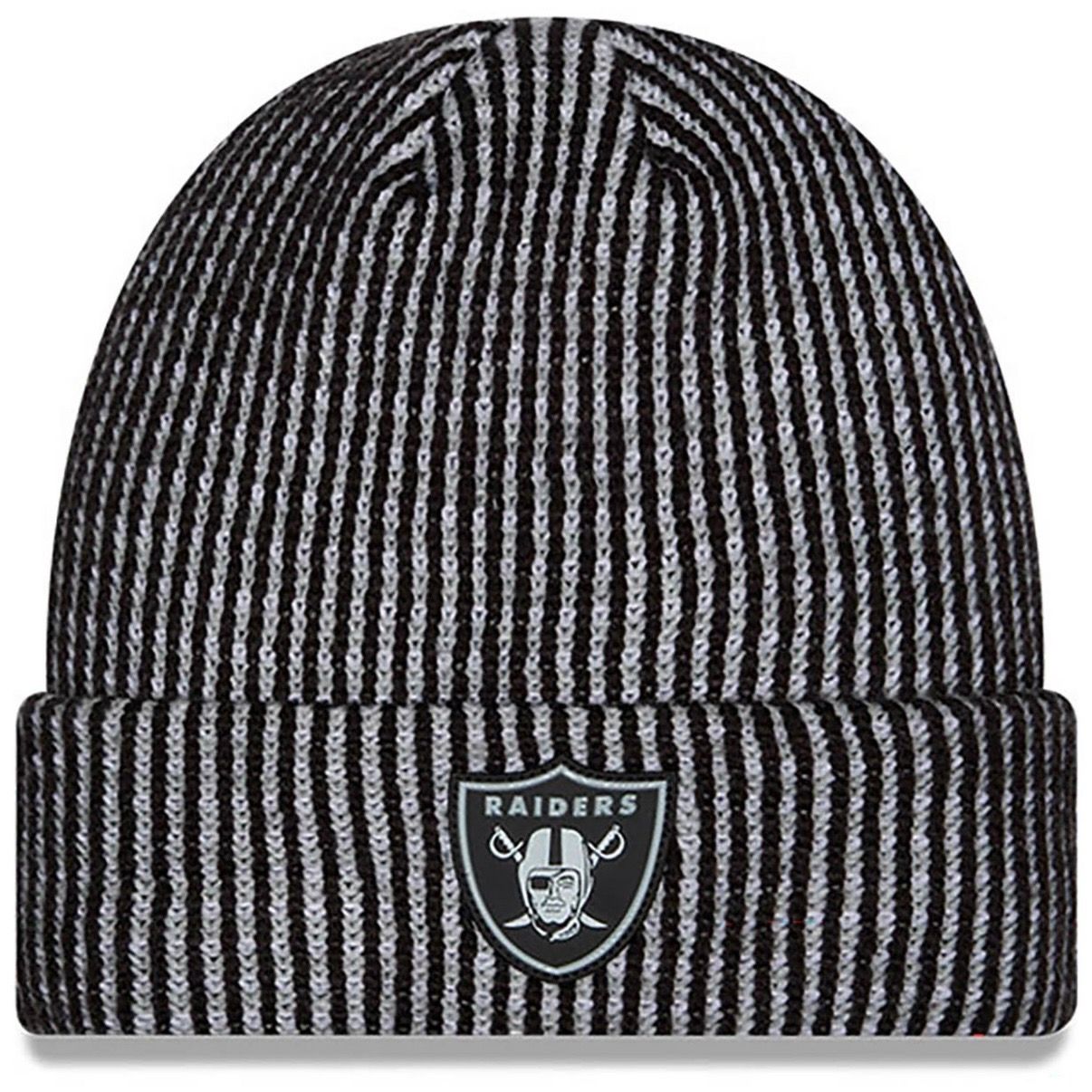 Las Vegas Raiders Men's 2026 New Era Sideline Cuffed Knit Hat Las Vegas Raiders Men's 2026 New Era Sideline Cuffed Knit Hat