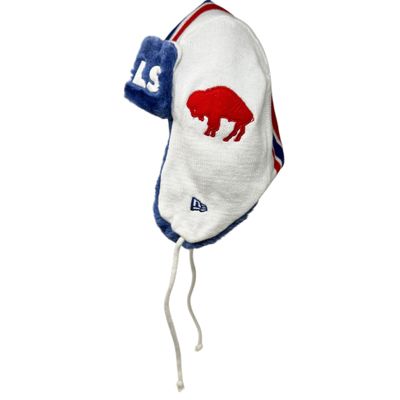 Buffalo Bills Men's Historic New Era Helmet Head Trapper Knit Hat Buffalo Bills Men's Historic New Era Helmet Head Trapper Knit Hat