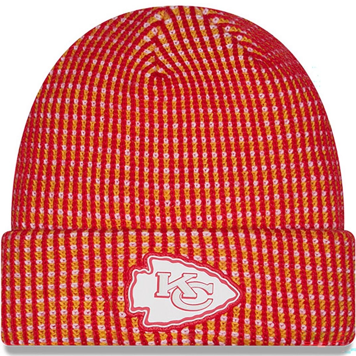 Kansas City Chiefs Men's Red 2026 New Era Sideline Cuffed Knit Hat Kansas City Chiefs Men's Red 2026 New Era Sideline Cuffed Knit Hat