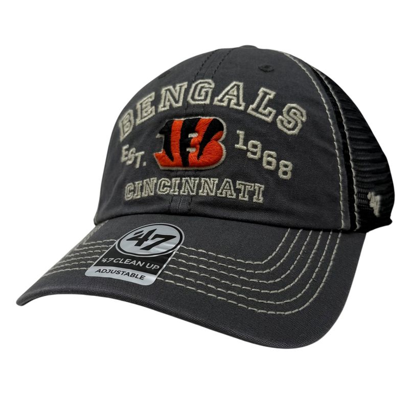 Cincinnati Bengals Men’s Charcoal 47 Brand Clean Up Adjustable Hat