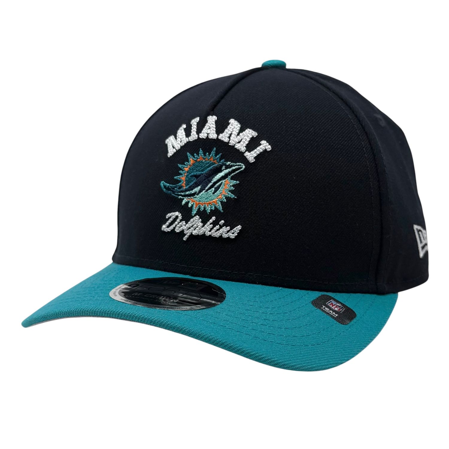 Miami Dolphins Men's Black New Era 2026 Rivalries Collection 9FORTY Adjustable A-Frame Hat Miami Dolphins Men's Black New Era 2026 Rivalries Collection 9FORTY Adjustable A-Frame Hat
