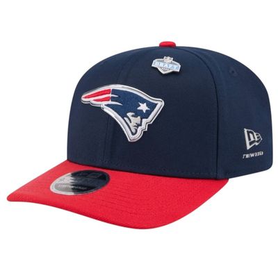 New England Patriots Men’s New Era 2026 NFL Draft On Stage Pre-Curved 9SEVENTY Snapback Hat