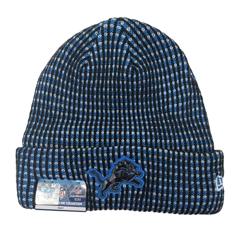 Detroit Lions Men's Blue 2026 New Era Sideline Cuffed Knit Hat