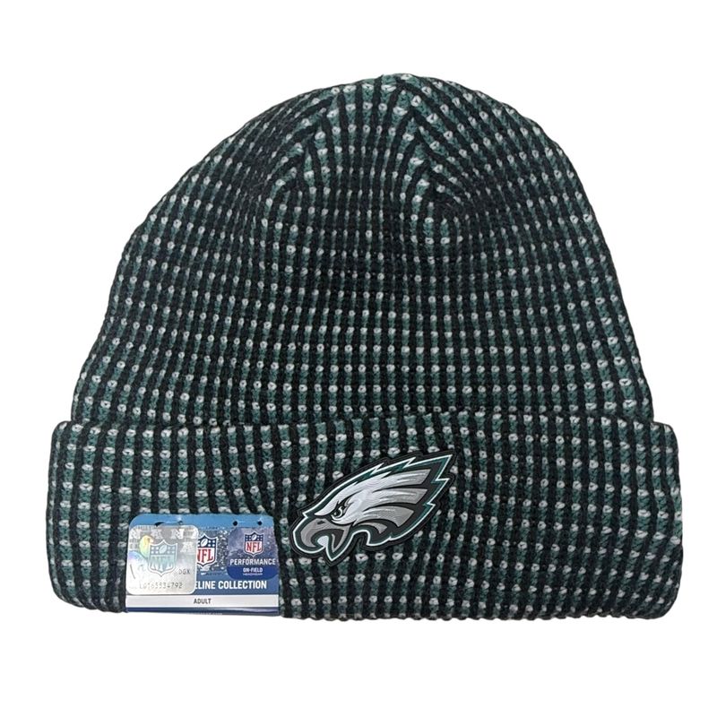 Philadelphia Eagles Men's 2026 New Era Sideline Cuffed Knit Hat Philadelphia Eagles Men's 2026 New Era Sideline Cuffed Knit Hat