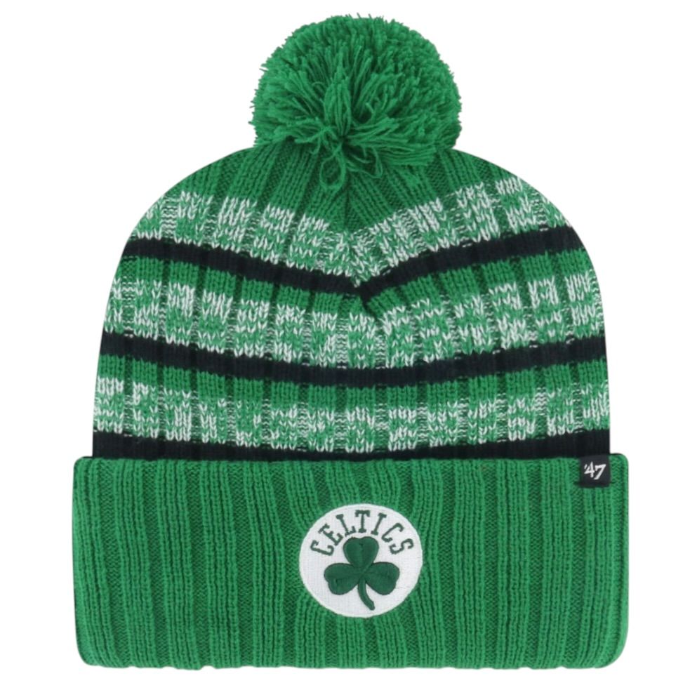 Boston Celtics Men's Green Tavern Tonal 47 Cuffed Pom Knit Hat Boston Celtics Men's Green Tavern Tonal 47 Cuffed Pom Knit Hat