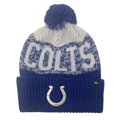 Indianapolis Colts Men's Blue 47 Cuffed Pom Knit Hat Indianapolis Colts Men's Blue 47 Cuffed Pom Knit Hat