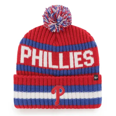 Philadelphia Phillies Men’s 47 Bering Cuffed Pom Knit Hat Philadelphia Phillies Men’s 47 Bering Cuffed Pom Knit Hat