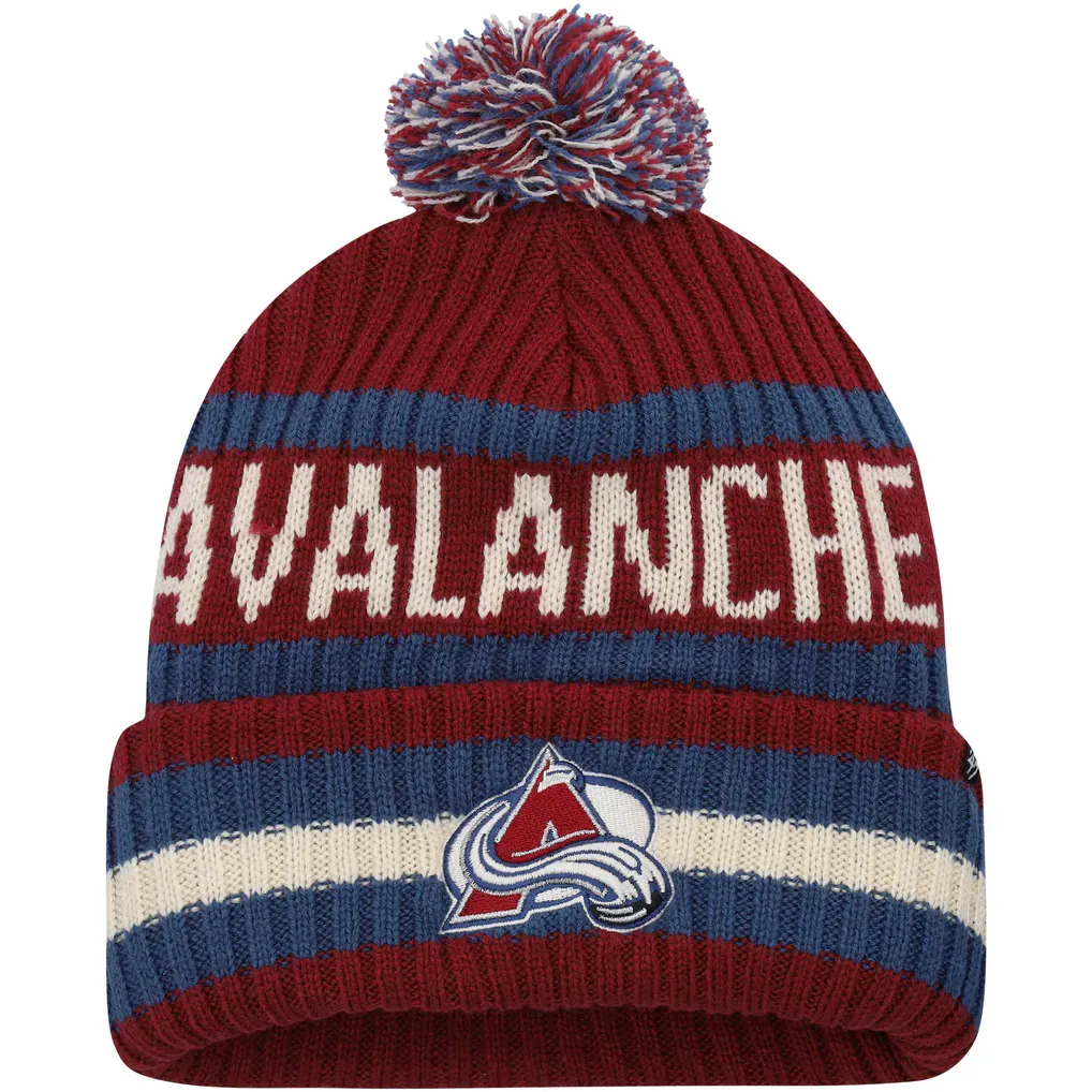 Colorado Avalanche Men’s 47 Bering Cuffed Pom Knit Hat Colorado Avalanche Men’s 47 Bering Cuffed Pom Knit Hat
