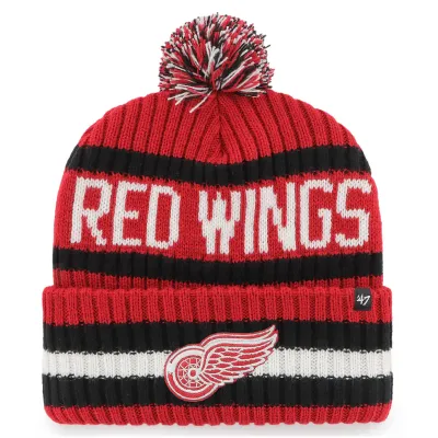 Detroit Red Wings Men’s Red 47 Bering Cuffed Pom Knit Hat Detroit Red Wings Men’s Red 47 Bering Cuffed Pom Knit Hat
