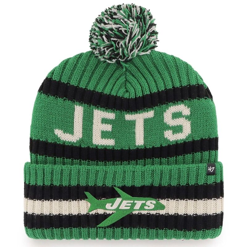 New York Jets Men’s 47 Bering Cuffed Pom Knit Hat New York Jets Men’s 47 Bering Cuffed Pom Knit Hat
