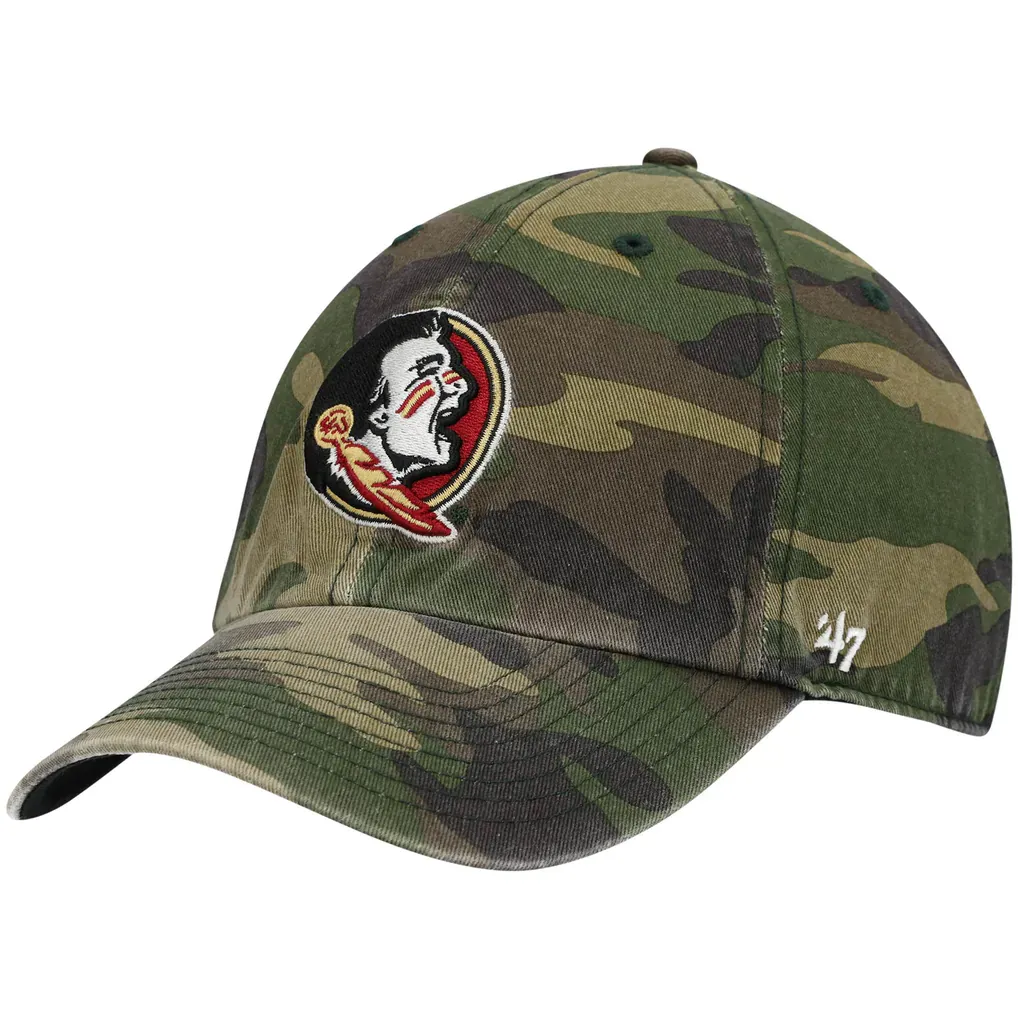 Florida State Seminoles Men’s Camo 47 Brand Clean Up Adjustable Hat
