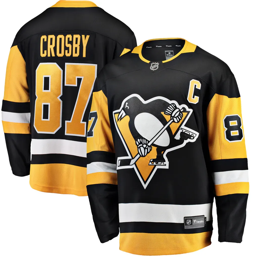 Pittsburgh Penguins Sidney Crosby Men's Black Fanatics Breakaway Player Jersey Pittsburgh Penguins Sidney Crosby Men's Black Fanatics Breakaway Player Jersey