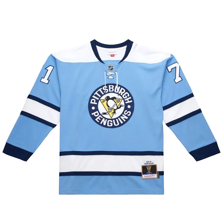 Pittsburgh Penguins Evgeni Malkin 2008-09 Men’s Baby Blue Mitchell & Ness Blue Line Player Jersey Pittsburgh Penguins Evgeni Malkin 2008-09 Men’s Baby Blue Mitchell & Ness Blue Line Player Jersey