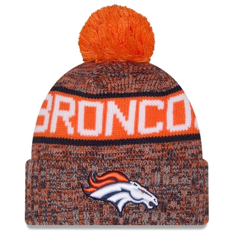 Denver Broncos Men’s New Era Tri-Color Knit Pom Hat