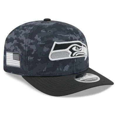 Seattle Seahawks Men's Black New Era Salute to Service 9SEVENTY Adjustable Hat Seattle Seahawks Men's Black New Era Salute to Service 9SEVENTY Adjustable Hat