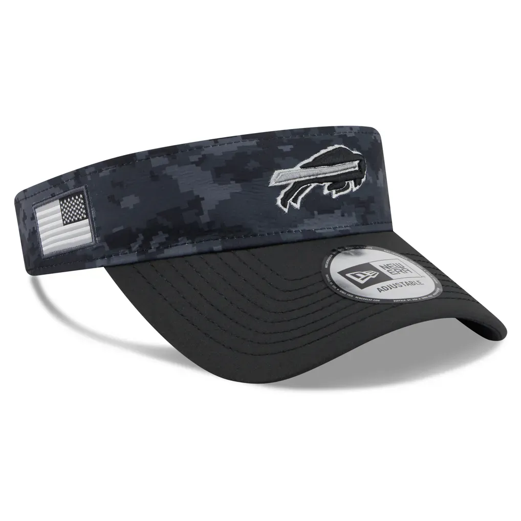 Buffalo Bills Men's Black New Era Salute to Service Adjustable Visor Buffalo Bills Men's Black New Era Salute to Service Adjustable Visor