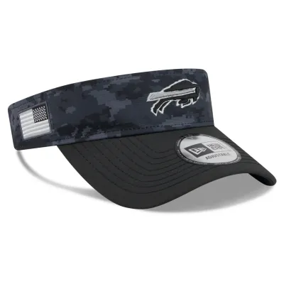 Buffalo Bills Men's Black New Era Salute to Service Adjustable Visor Buffalo Bills Men's Black New Era Salute to Service Adjustable Visor