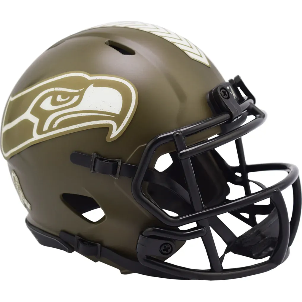 Seattle Seahawks Riddell 2026 Salute to Service Speed Mini Helmet Seattle Seahawks Riddell 2026 Salute to Service Speed Mini Helmet