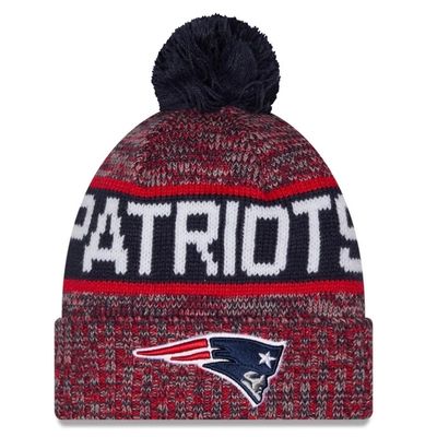New England Patriots Men’s New Era Tri-Color Knit Pom Hat New England Patriots Men’s New Era Tri-Color Knit Pom Hat