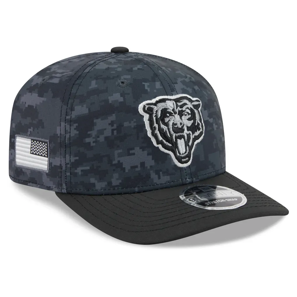 Chicago Bears Men's Black New Era Salute to Service 9SEVENTY Adjustable Hat Chicago Bears Men's Black New Era Salute to Service 9SEVENTY Adjustable Hat